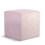 Roy Microsuede Fabric Ottoman - Stylish Compact Stool for Small Spaces with Cozy Comfort and Durability