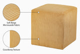 Roy Microsuede Fabric Ottoman - Stylish Compact Stool for Small Spaces with Cozy Comfort and Durability