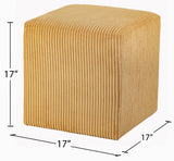 Roy Microsuede Fabric Ottoman - Stylish Compact Stool for Small Spaces with Cozy Comfort and Durability