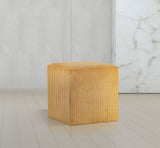 Roy Microsuede Fabric Ottoman - Stylish Compact Stool for Small Spaces with Cozy Comfort and Durability