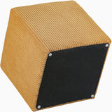 Roy Microsuede Fabric Ottoman - Stylish Compact Stool for Small Spaces with Cozy Comfort and Durability