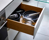 Space Folding Handle Ceramic Non-stick 28cm Blue Saute Pan & Lid