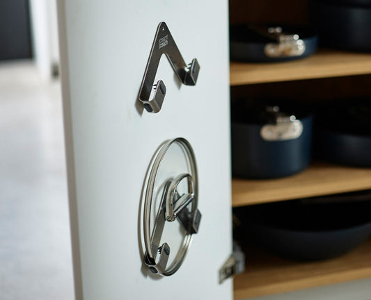 Space Pack of 2 Stainless-steel Pan Lid Holders