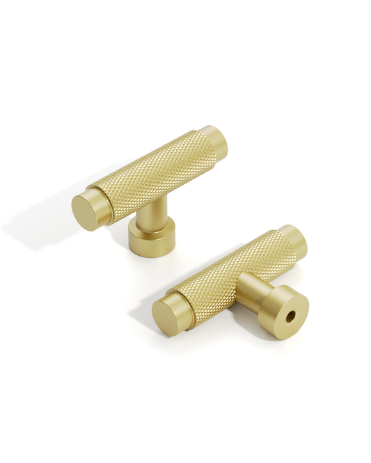 DESIGN4518 Brushed Gold Cabinet Knobs | Modern Knobs for Cabinets, Drawers & Closets