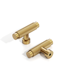 DESIGN4518 Brushed Gold Cabinet Knobs | Modern Knobs for Cabinets, Drawers & Closets