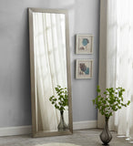 Hepburn Glass Full Length Contemporary Mirror with Brushed Trim - Perfect for Any Room Decor
