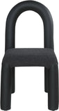 Amari Vegan Leather and Boucle Fabric Upholstered Dining Chair (Set of 2)