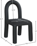 Amari Vegan Leather and Boucle Fabric Upholstered Dining Chair (Set of 2)
