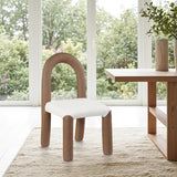 Amari Vegan Leather and Boucle Fabric Upholstered Dining Chair (Set of 2)