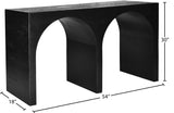 June Modern Solid Oak Console Table – Elegant Mid-Century Design with Unique Double Arch Style