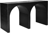 June Modern Solid Oak Console Table – Elegant Mid-Century Design with Unique Double Arch Style