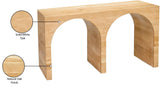 June Modern Solid Oak Console Table – Elegant Mid-Century Design with Unique Double Arch Style