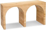 June Modern Solid Oak Console Table – Elegant Mid-Century Design with Unique Double Arch Style
