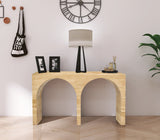 June Modern Solid Oak Console Table – Elegant Mid-Century Design with Unique Double Arch Style