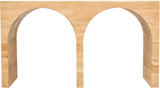June Modern Solid Oak Console Table – Elegant Mid-Century Design with Unique Double Arch Style