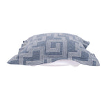 Indoor/Outdoor Puff Scroll Ottoman Syros Denim Cover Only