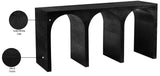 June Modern Solid Oak Console Table – Elegant Mid-Century Design with Unique Double Arch Style