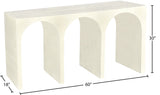 June Modern Solid Oak Console Table – Elegant Mid-Century Design with Unique Double Arch Style