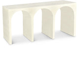 June Modern Solid Oak Console Table – Elegant Mid-Century Design with Unique Double Arch Style