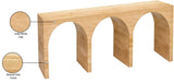 June Modern Solid Oak Console Table – Elegant Mid-Century Design with Unique Double Arch Style