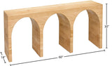 June Modern Solid Oak Console Table – Elegant Mid-Century Design with Unique Double Arch Style