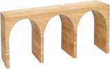 June Modern Solid Oak Console Table – Elegant Mid-Century Design with Unique Double Arch Style