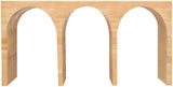 June Modern Solid Oak Console Table – Elegant Mid-Century Design with Unique Double Arch Style