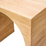 June Modern Solid Oak Console Table – Elegant Mid-Century Design with Unique Double Arch Style