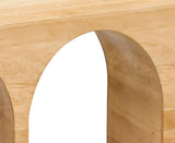 June Modern Solid Oak Console Table – Elegant Mid-Century Design with Unique Double Arch Style