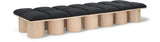 Pavilion Bench: Luxurious Channel-Tufted Seating with Art Deco Design for Your Stylish Home Décor