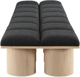 Pavilion Bench: Luxurious Channel-Tufted Seating with Art Deco Design for Your Stylish Home Décor