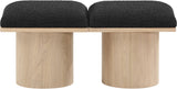 Pavilion Bench: Stylish Art Deco Seating with Luxurious 4-Inch Cushion for Entryways and Bedrooms