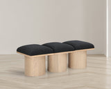 Pavilion Bench: Luxurious Channel-Tufted Seat with Art Deco Design for Stylish Home Seating Solutions