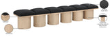 Pavilion Bench: Luxurious Boucle Fabric Seating with Art Deco Design for Stylish Home Decor