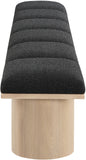 Pavilion Bench: Luxurious Boucle Fabric Seating with Art Deco Design for Stylish Home Decor