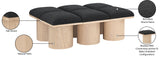 Pavilion Bench - Luxurious Boucle Fabric Seating with Art Deco Flair for Entryway or Bedroom Style