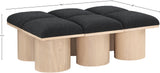 Pavilion Bench - Luxurious Boucle Fabric Seating with Art Deco Flair for Entryway or Bedroom Style