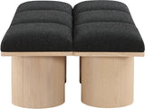 Pavilion Bench - Luxurious Boucle Fabric Seating with Art Deco Flair for Entryway or Bedroom Style