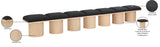 Pavilion Bench: Luxurious Channel-Tufted Seat with Oak Veneer, Perfect for Entryway or Bedroom Style