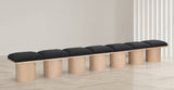 Pavilion Bench: Luxurious Channel-Tufted Seat with Oak Veneer, Perfect for Entryway or Bedroom Style