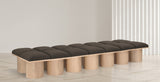Pavilion Bench: Luxurious Channel-Tufted Seating with Art Deco Design for Your Stylish Home Décor