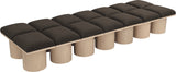 Pavilion Bench: Luxurious Channel-Tufted Seating with Art Deco Design for Your Stylish Home Décor
