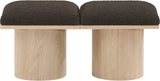 Pavilion Bench: Stylish Art Deco Seating with Luxurious 4-Inch Cushion for Entryways and Bedrooms
