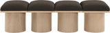 Pavilion Bench: Stylish Art Deco Design with Luxurious Cushioning for Entryway or Bedroom Seating