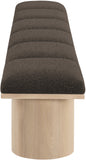 Pavilion Bench: Luxurious Boucle Fabric Seating with Art Deco Design for Stylish Home Decor