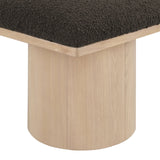 Pavilion Bench: Luxurious Boucle Fabric Seating with Art Deco Design for Stylish Home Decor