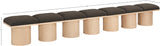 Pavilion Bench: Luxurious Channel-Tufted Seat with Oak Veneer, Perfect for Entryway or Bedroom Style