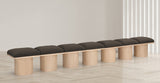 Pavilion Bench: Luxurious Channel-Tufted Seat with Oak Veneer, Perfect for Entryway or Bedroom Style