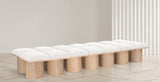 Pavilion Bench: Luxurious Channel-Tufted Seating with Art Deco Design for Your Stylish Home Décor