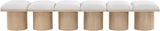 Pavilion Bench: Luxurious Boucle Fabric Seating with Art Deco Design for Stylish Home Decor